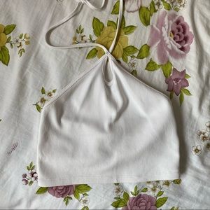 Zara keyhole cross cross halter tank